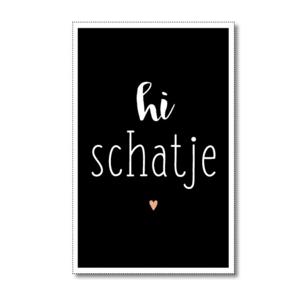 mini-kaartje hi schatje