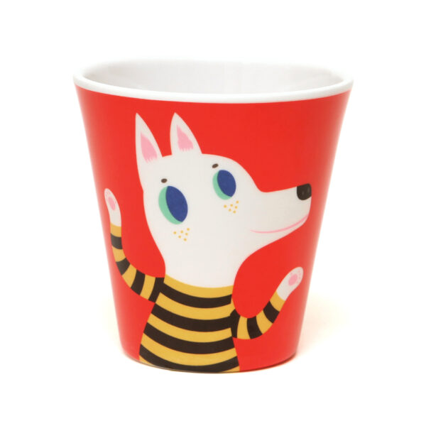 petit-monkey-melamine-beker-hond-en-wolf-rood