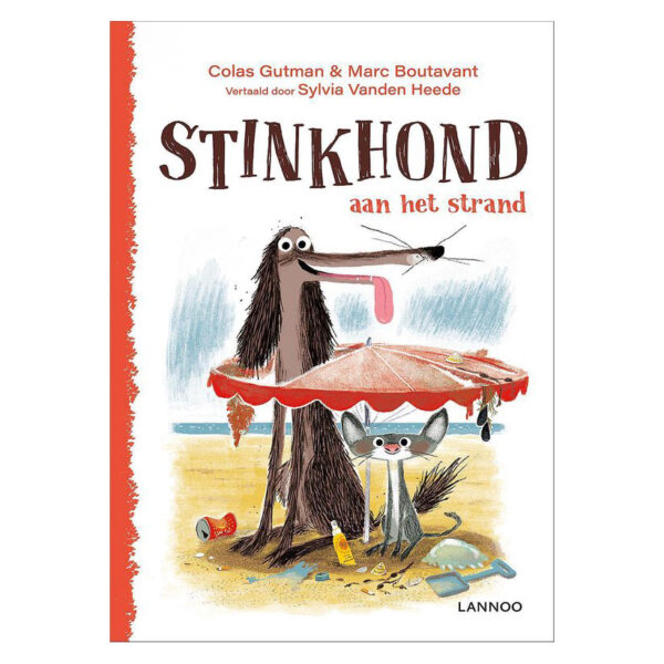 stinkhond-aan-het-strand-lannoo