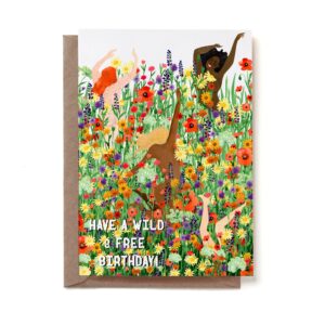 reddish design verjaardagskaart wild birthday flowerfield