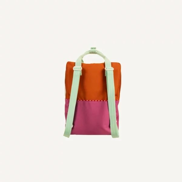 sticky lemon backpack large in de kleuren oranje en roze