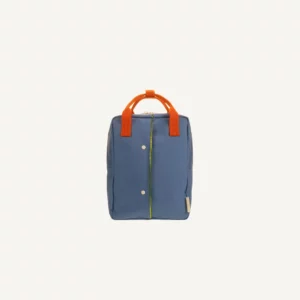 sticky lemon backpack medium in de kleuren blauw en oranje