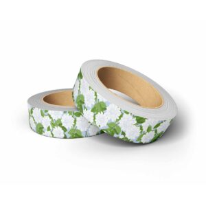 muchable washi tape met witte bloemen